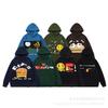 Unisex Oversized Hooded Sweatshirt With Foil Print Streetwear Cotton Pullover Fall