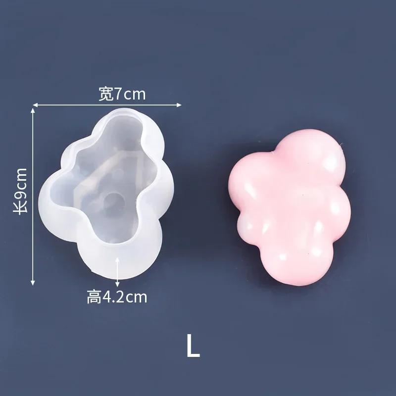 Mold din silicon 3D Formă de nor Mousse de ciocolată Fondant Cub de gheață Budincă Bomboane Săpun Lumânări Forme Coacerea Torturilor Instrument de decorare S/M/L