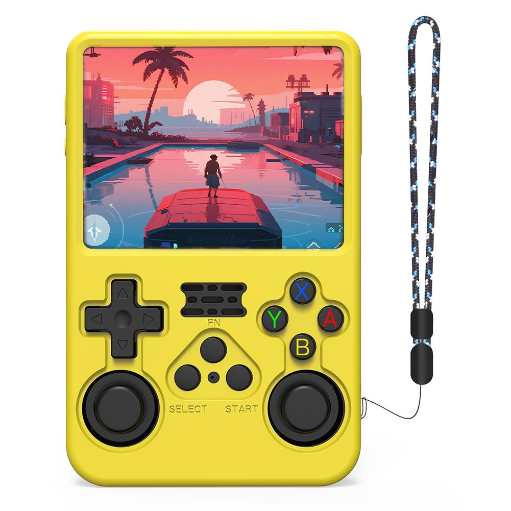 Silicone Protective Cover For ANBERNIC for R36S Handheld Game Console Anti-Scratch Soft Skin Cover Case with Lanyard