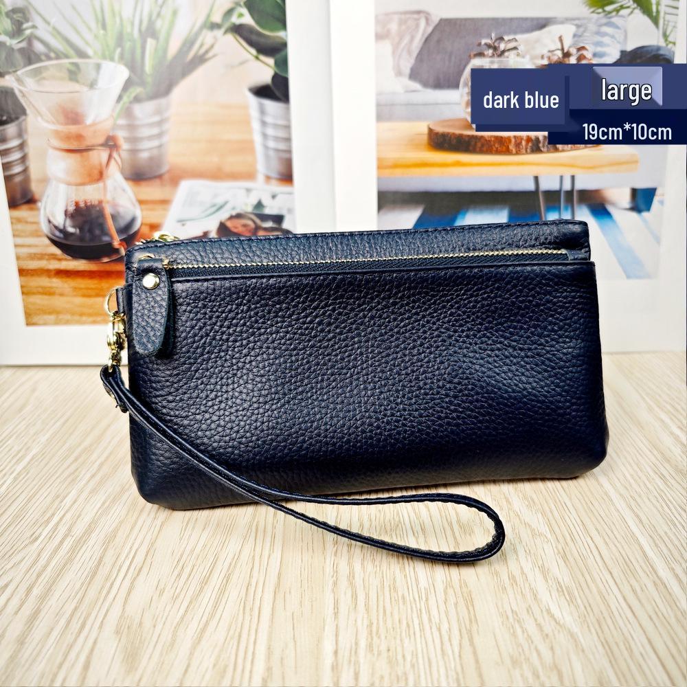 Korean Style Genuine Leather Multi-Functional Women's Wristlet Clutch Wallet