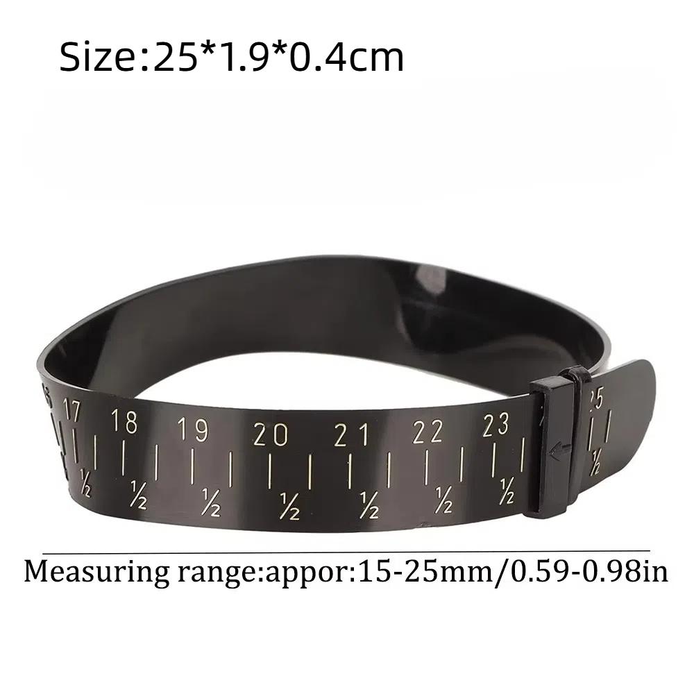 Plástico ABS Medidor de Pulseira Tamanho Preto Ferramentas para Fazer Pulseiras Resistente ao Desgaste Ferramenta de Medição de Tamanho de Pulso Joias