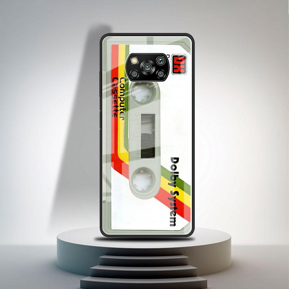 Glashülle für Xiaomi Poco X3 NFC 11 Lite 11T F3 M3 für Redmi Hinweis 11 10 9 8 Pro 10S 9S 9A Telefonabdeckung Vintage Kamerakassette