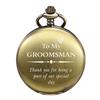 TREEWETO Pocket Best Man or Groomsman Cadou de nuntă Ceas de buzunar Ceas bărbați, Cadou,