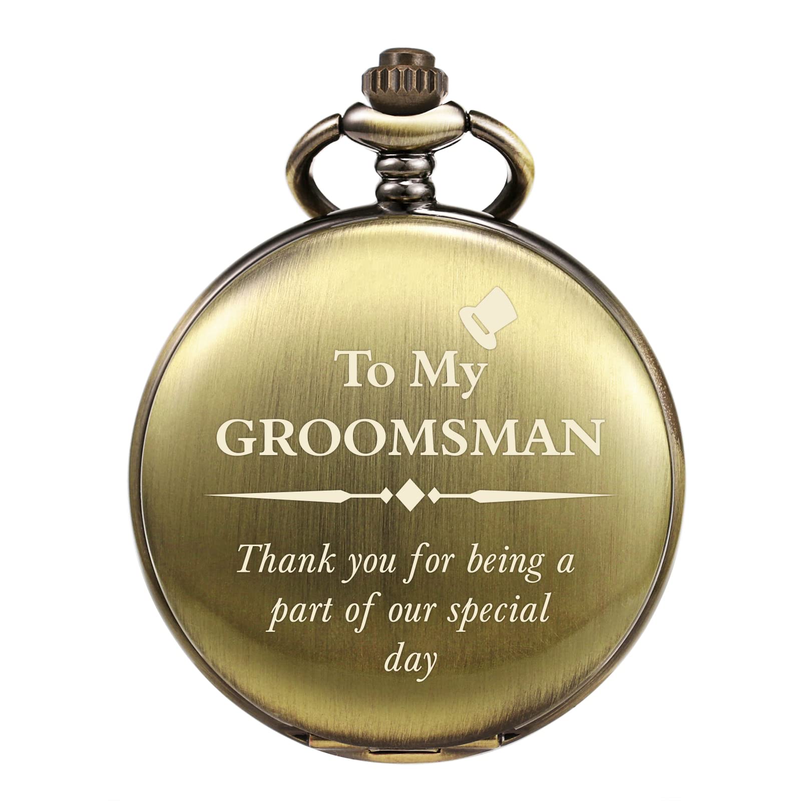 TREEWETO Men s Pocket Watch, Best Man or Groomsman Gift, Wedding Gift Pocket Watch