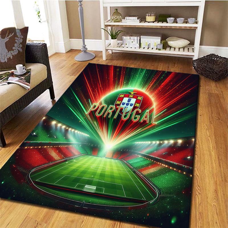 Portugal National Football Team Carpet Rug for Living Room Bedroom Home Sofa Decoration,Kids play Non-slip Floor Mat
