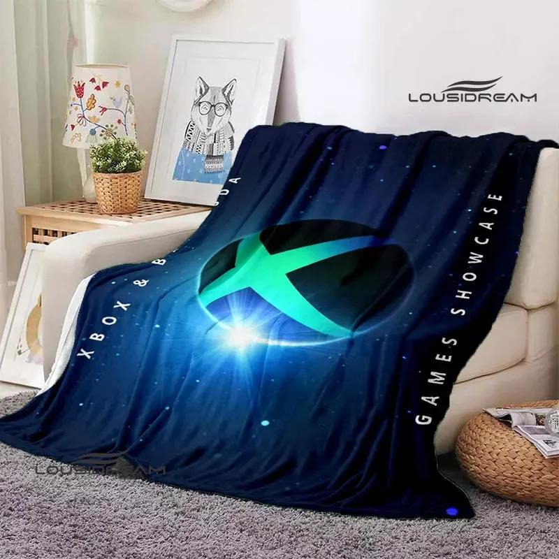 X-BOX LOGO printing blanket Flange Warm and beautiful blanket soft comfort bed blanket Home travel blanket birthday gift