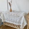 Tischdecke Retro Spitze Stickerei Rechteckig Hohl Design Dekorative Tischdeckenhülle für Esszimmer