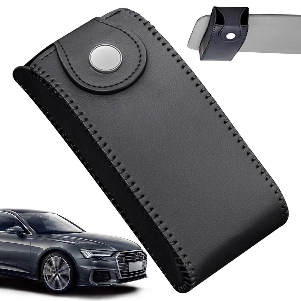 

Автомобильный солнцезащитный козырек, футляр для очков, искусственная кожа, держатель для автомобильных солнцезащитных очков, зажим для очков для чтения, неразрушающая установка чёрный