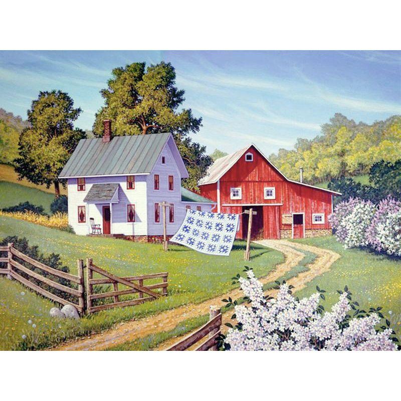 5D Diamantová malba Krajina Kamínky Obrázky Krajina Diamantová mozaika Kreslený Film Domácí dekorace