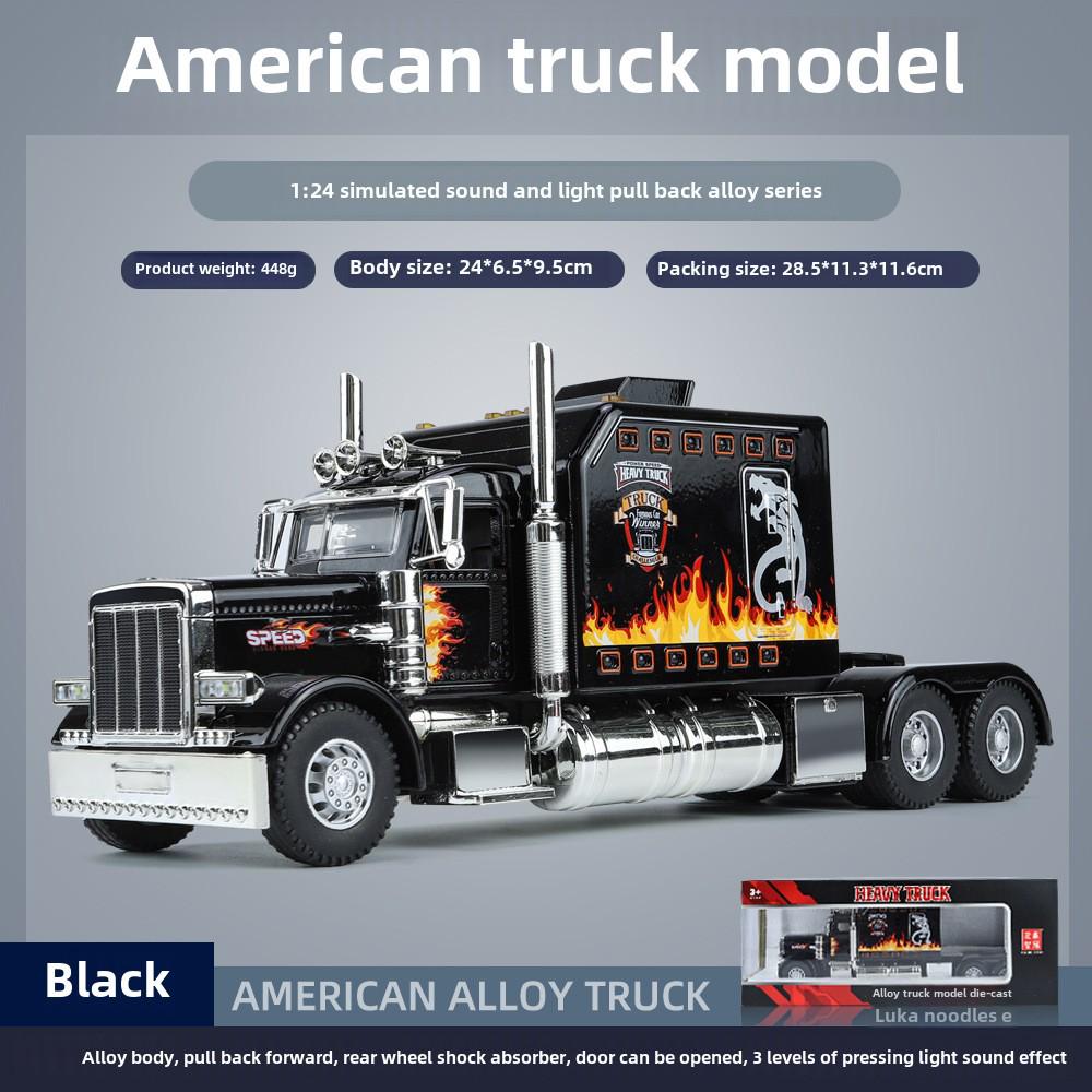 

1:24 масштаба модель американского тяжелого грузовика из сплава - игрушечный полуприцеп для мальчиков