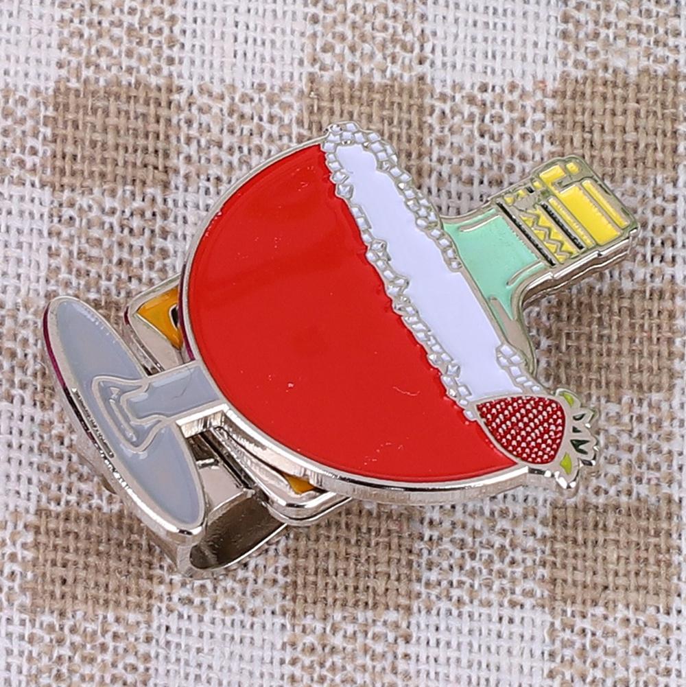 Hållbar Golfkeps-klämma i Rostfritt Stål med Avtagbar Magnetisk Bollmarkör