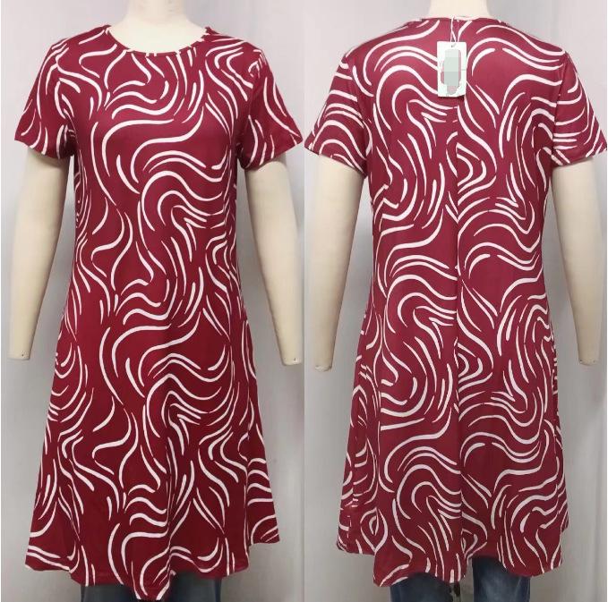 In Stock: Ripple Print Summer Dress for Women
