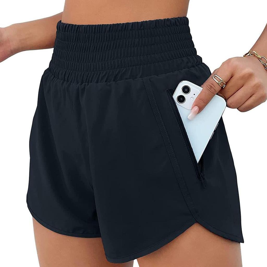 New Hot-Selling European Style High-Waisted Casual Yoga Running Shorts