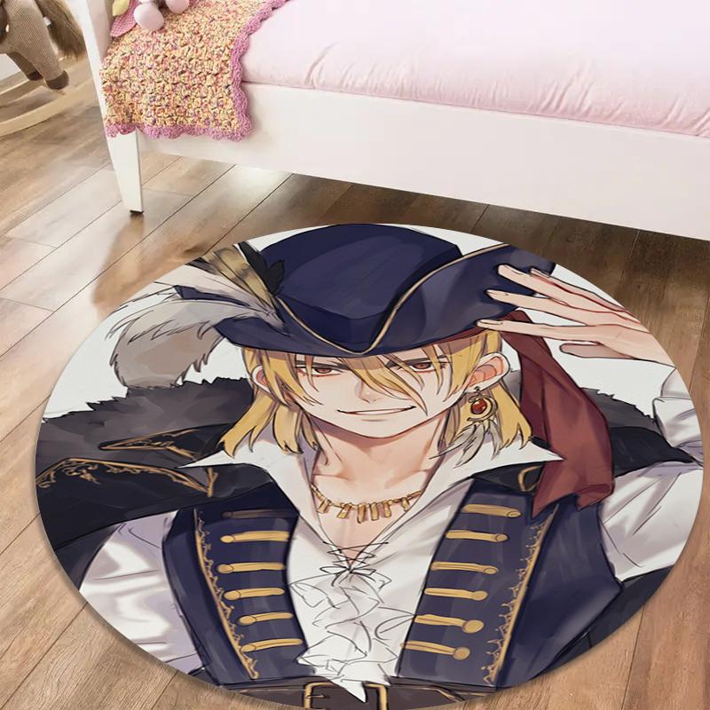 Dr. Stone Round Area Rug,Carpet Rug for Living Room Bedroom Sofa Playroom Decor,Non-slip Floor Mat5