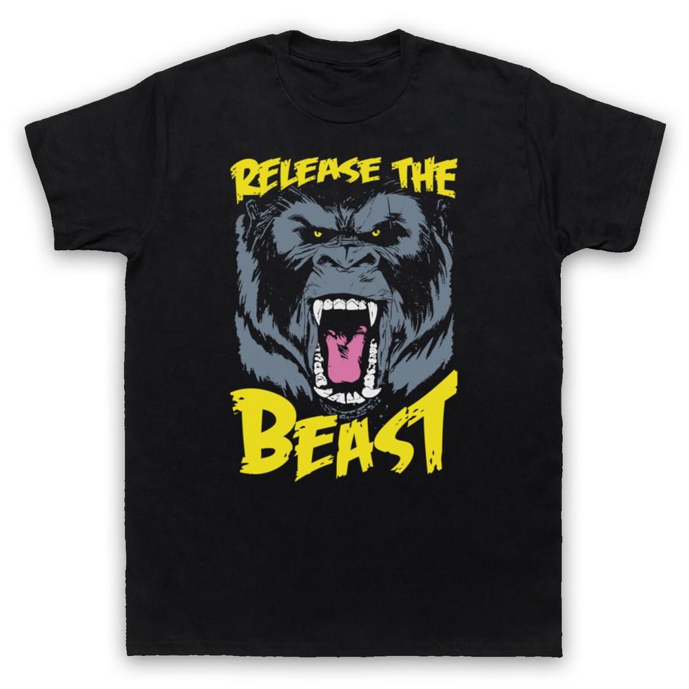 

Release The Beast Gym Workout Slogan Bodybuilding Mens And Womens T-Shirt XL