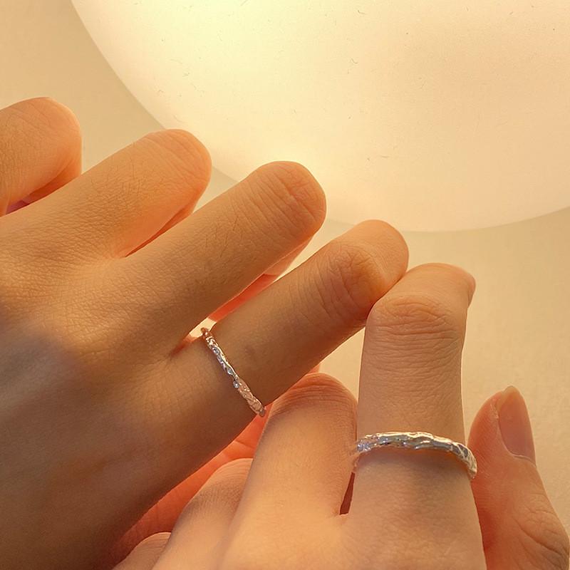 Minimalist 925 Sterling Silver Open Ring With Chic Geometric Aesthetic For Fashionable Individuals