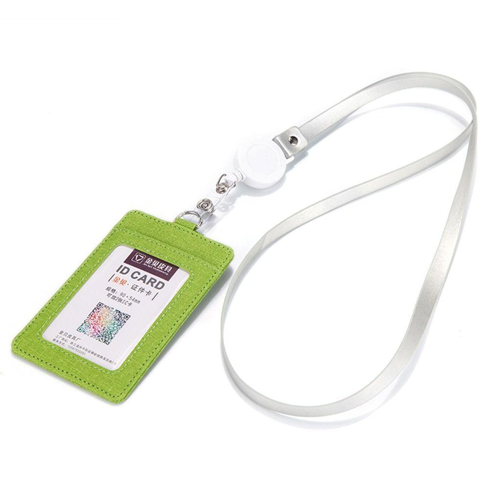 Women Men ID Business Case Bank Credit Card ID Badge Holder Name Badge Holder Work Card Holder PU Leather