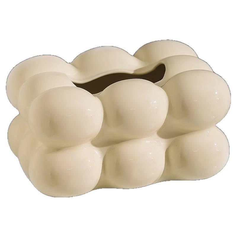 Minimalistická keramická krabička na kapesníky - Luxusní dávkovač papírových ubrousků do obývacího pokoje a domácí dekorace