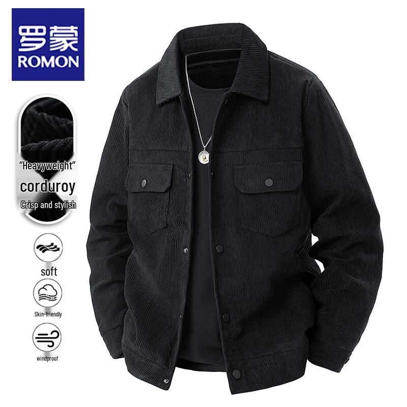 

ROMON Men s Corduroy Casual Business Jacket M