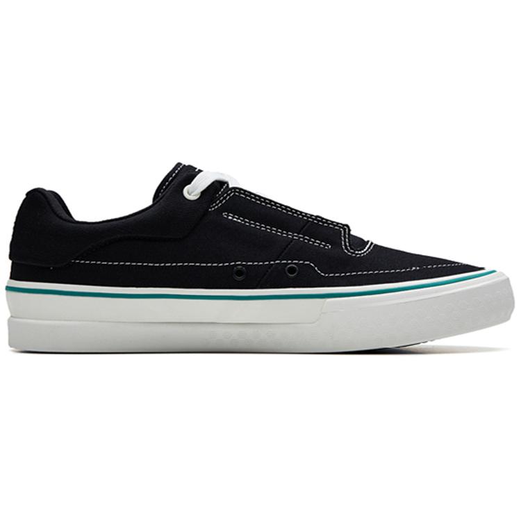 New Anta Ao Li MD Anti Slip And Wear Resistant Lightweight Low Top Skateboard Shoes Men's Black White 112238013-7