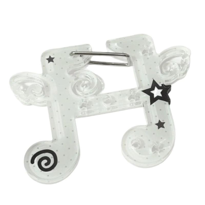 Acrylic Musical Notes Carabiner Cartoon Cats Pendant Keychain Bag Charm Ornament Decoration for Women and Students