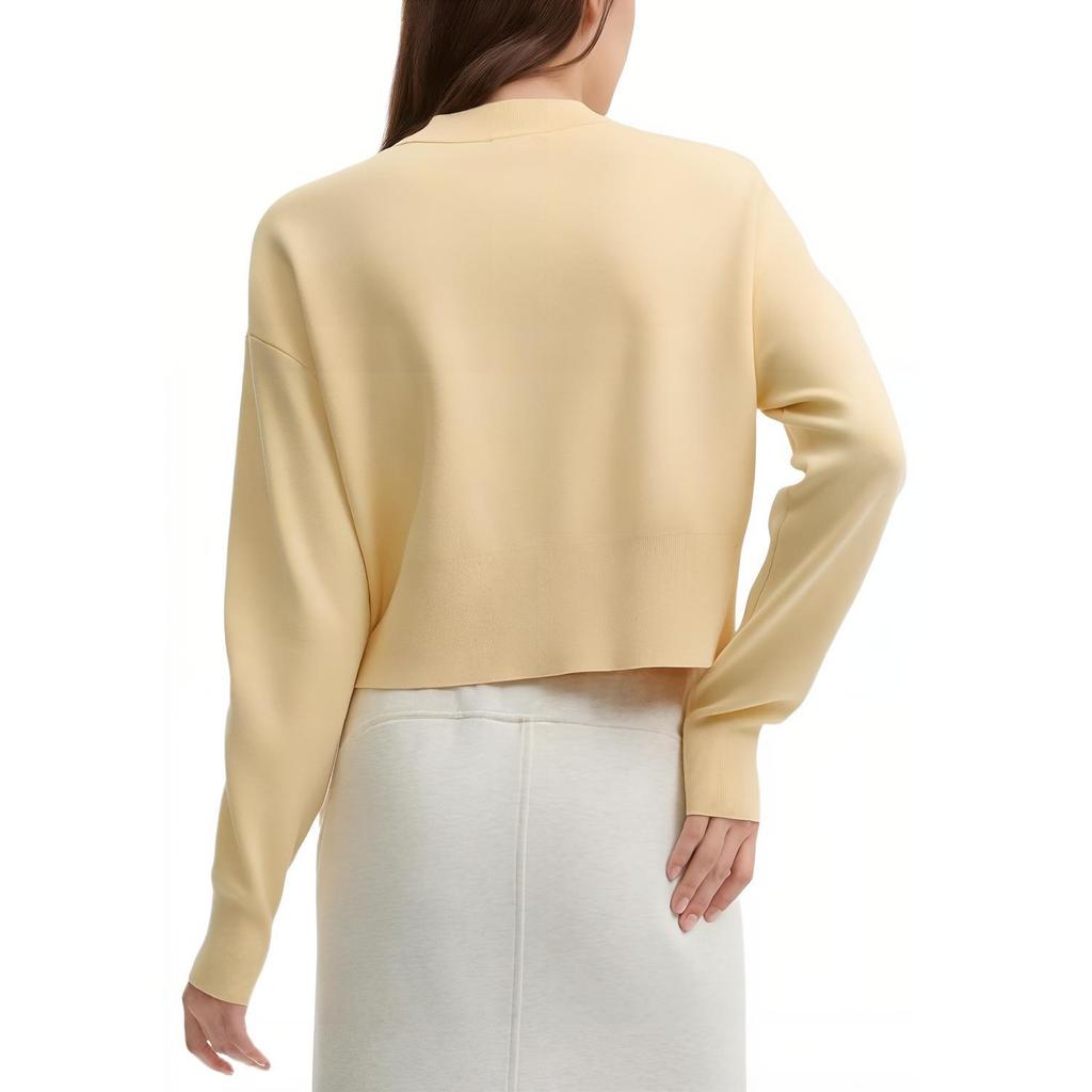 Fila Original Solid Color Fashion Casual Comfortable Short Pullover Knit Sweater Women Sweater Orange Beige F51W449401F-BG