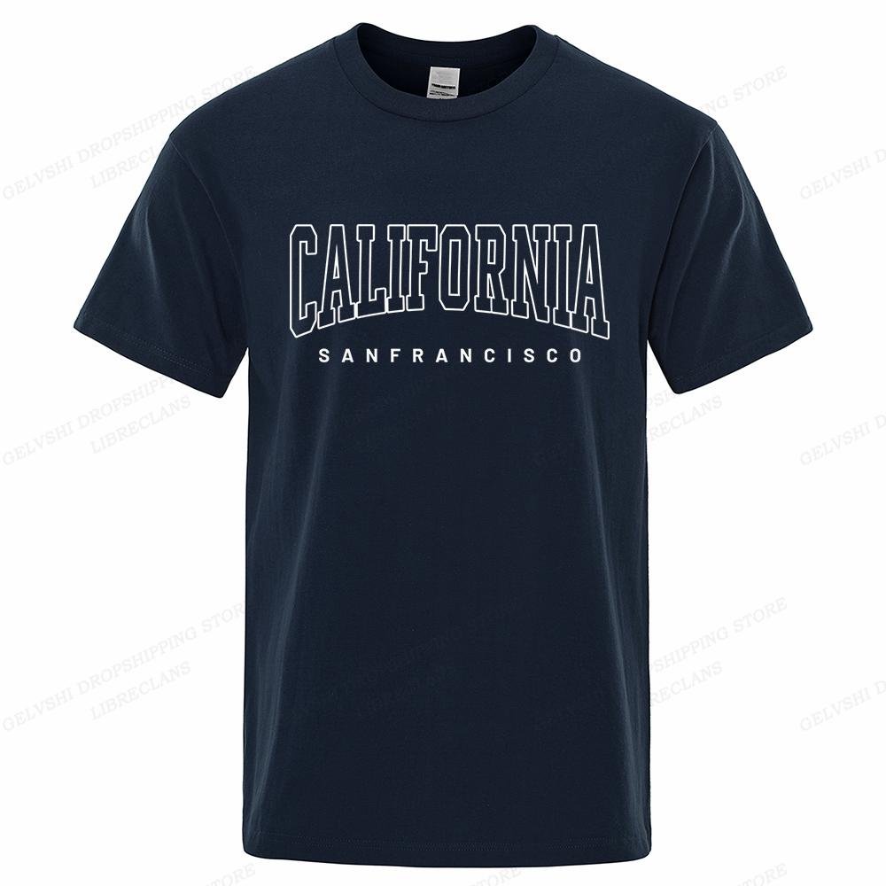 California T Shirt Unisex Unisex Fashion T-shirts Cotton Tshirt Kids Hip Hop Tops Tees Boy Tees Y2k Clothes Summer Letter Camisetas