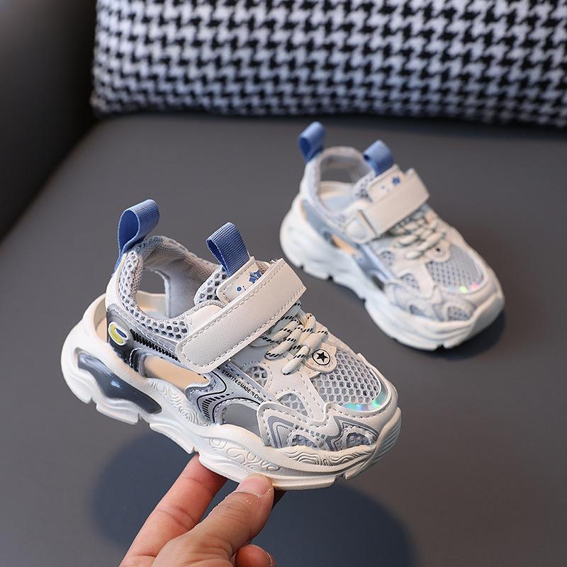 

Summer new hollow breathable children s sports shoes, boys half sandals, girls dad shoes, toddler baby walking shoes 21-25Code【One Hand5Doub