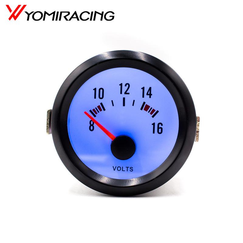 Volt meter 2  52mm Digital pointer led 8-16 Volts gauge Black Face Blue Led Car meter Auto parts