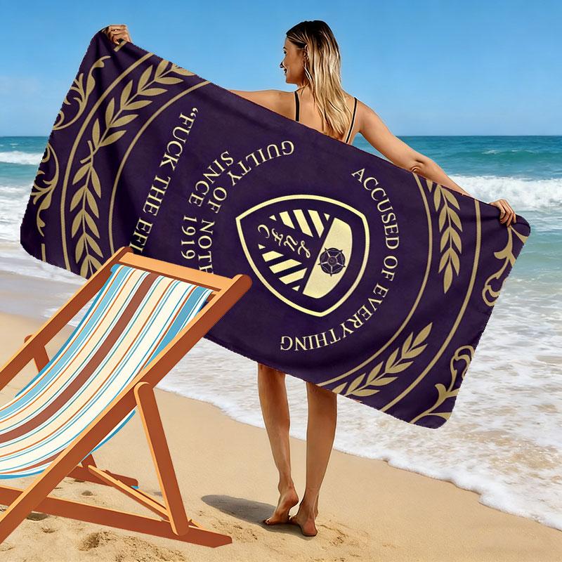 Leeds United Druck Strandtuch, Großes Weiches Schnelltrocknendes Handtuch für Strand Camping Schwimmen