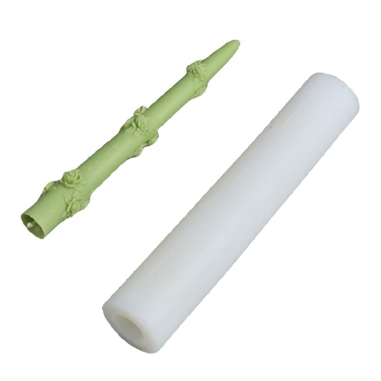 Embossed Flower Butterfly Silicone Candle Molds for Makign Pillar Candle Soap 3D Carved Silicone Pillar Candle Molds