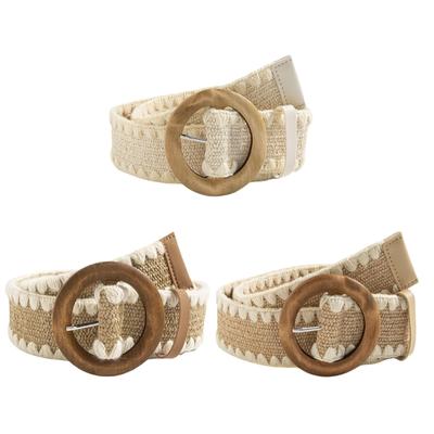 Handwoven Waistband Durability Woven Belt Soft Comfortable Belt Trendy Female Belt for Dresses and Jeans