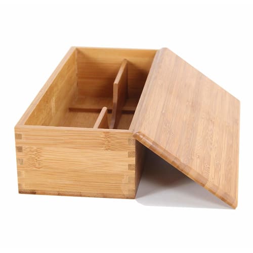 fieldlabo Bamboo Chopstick Holder/Cutlery Case with Lid, Commercial Use (Set of 1)