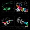 Wobbler 105mm 11g/80mm 7g Squid Jig Horizontal Luminous Artificial Calamar Webfoot Wood Shrimp Octopus Bait Cuttlefish Fishing