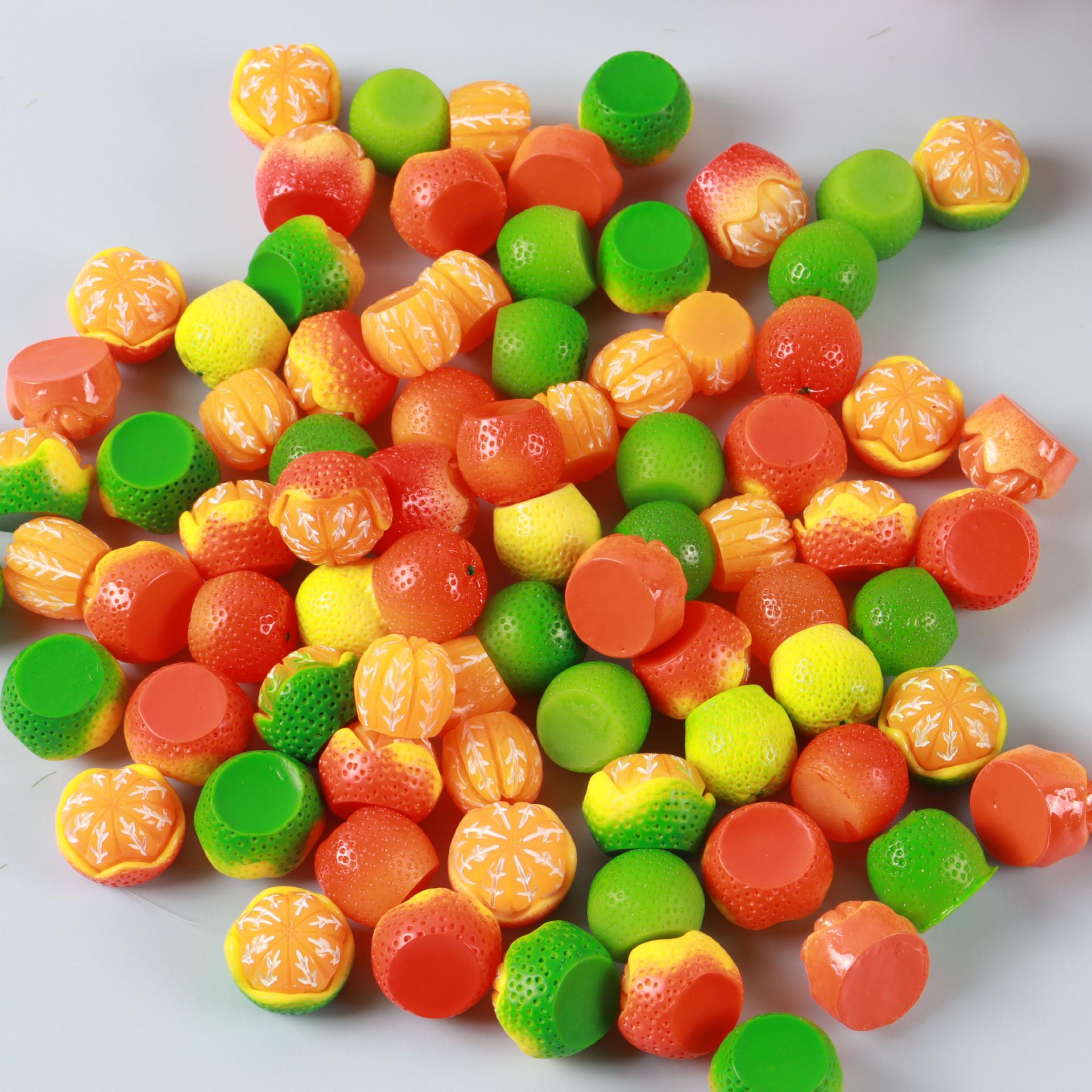 

10pcs Diy Mini Resin Orange Fruit Fake Food Miniatures Cute Mini Fruit Model Toys Accessories Embellishment Craft Gifts