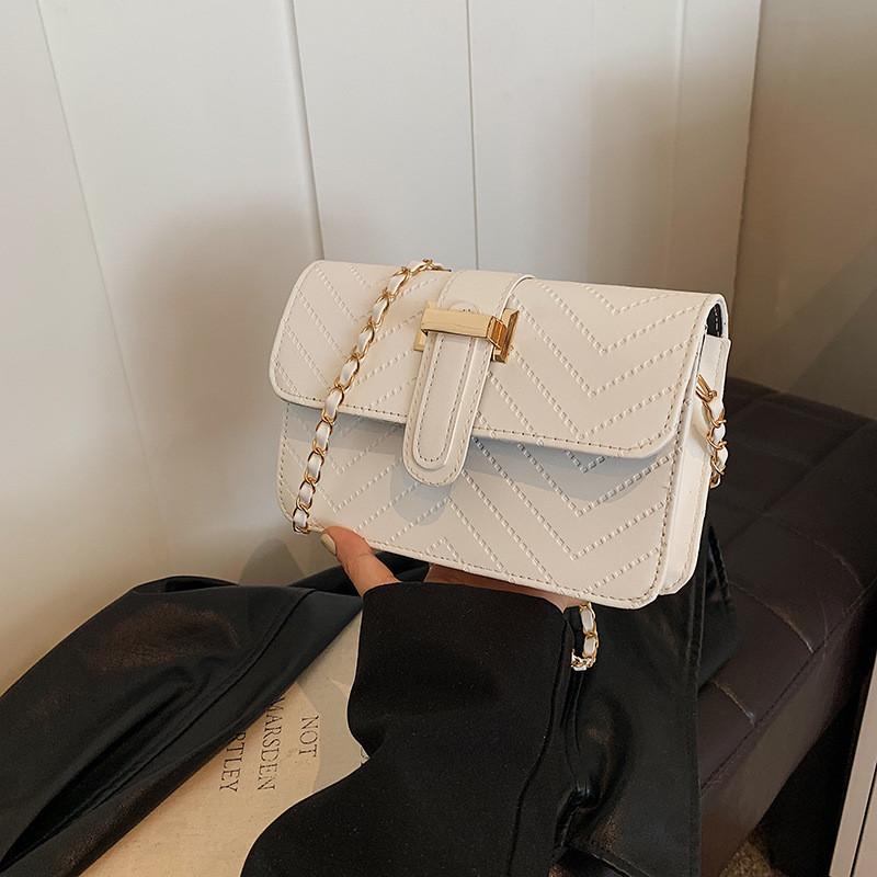 Chic Black Pu Leather Crossbody Bag For Women Stylish Versatile Small Square Handbag