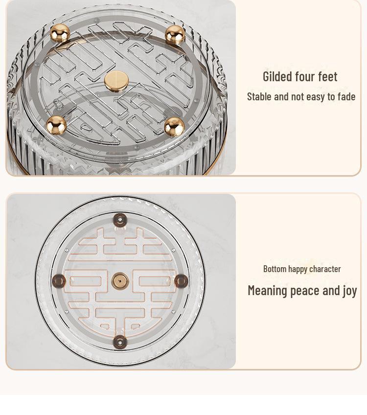 Raft rotativ din plastic pentru condimente și organizator cosmetic