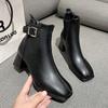 Fashion 2024 Autumn New Large Size Retro Thick with Women's Fashion All-matching Women's Riding Boots