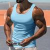 Mens Solid Color I Shaped Fitness Sports Gym Tank Top