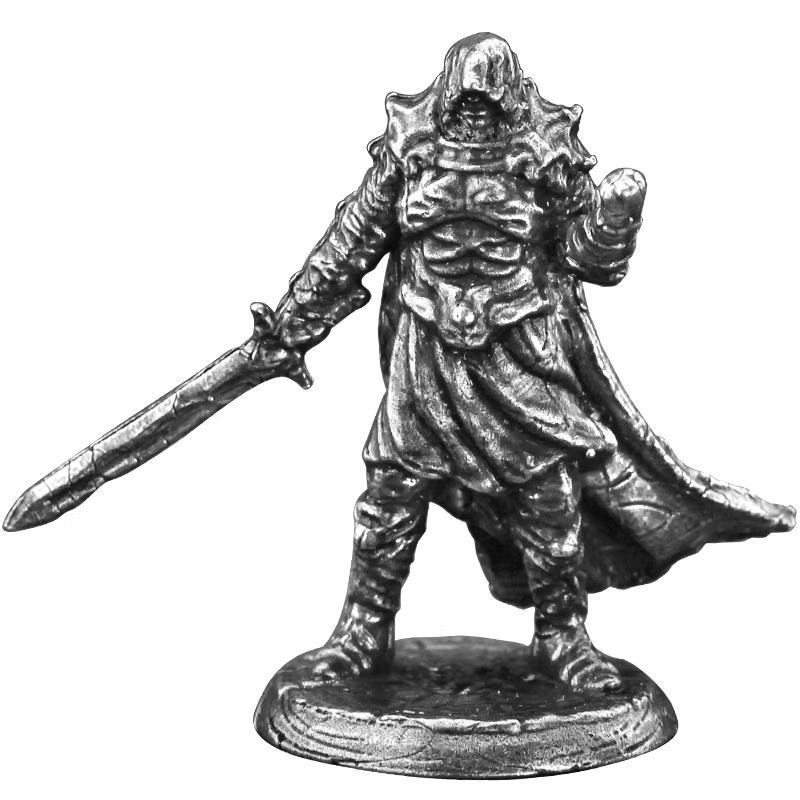White Brass Demon Warrior Miniatures | Metal Figurines Tabletop War Game Chess Pieces Collection Gift