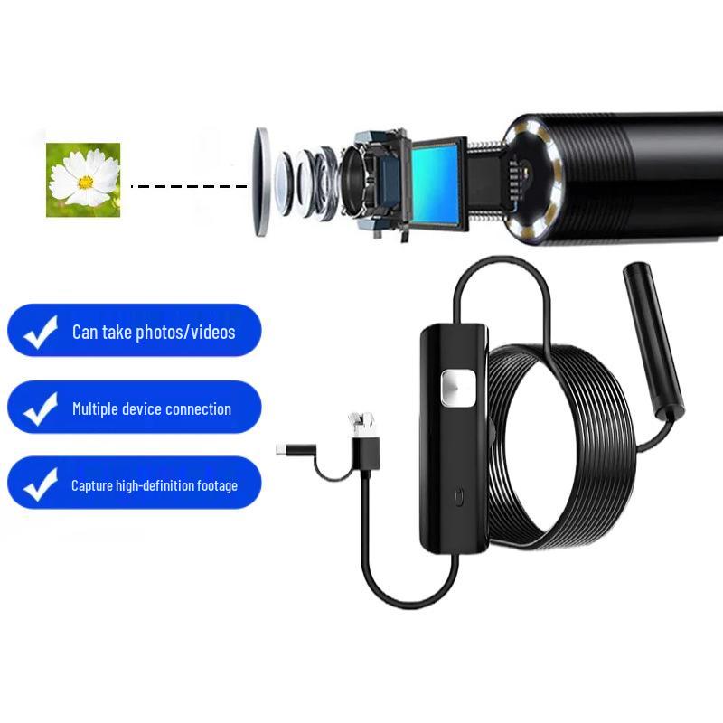 7mm Type-C Mobile Endoscope: HD Inspection Probe for Home Appliance and Pipeline Repair