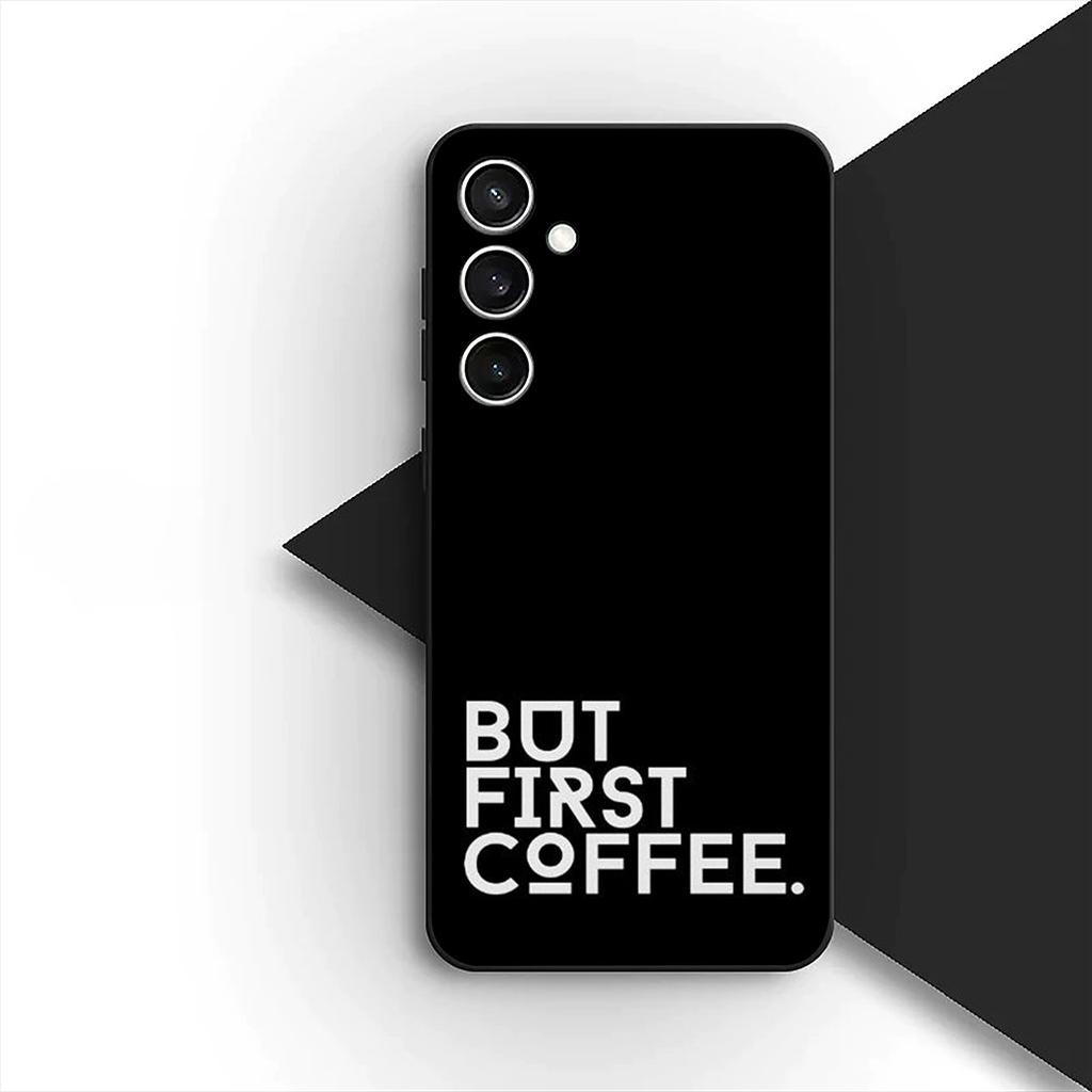 Cover for Samsung Galaxy S10 S8 S9 Plus A33 A34 A31 70 A71 A72 Note 20 9 8 S10E Casing Phone Case OK But First Coffee Book