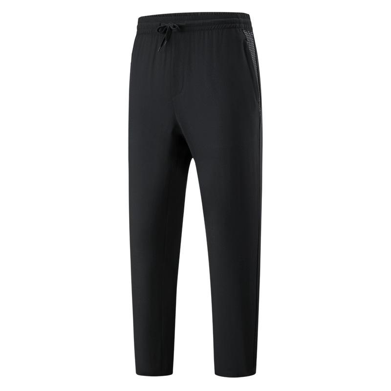 Men's Quick-Dry Elastic Running Pants - Breathable Ice Silk for Summer Fitness & Casual Wear