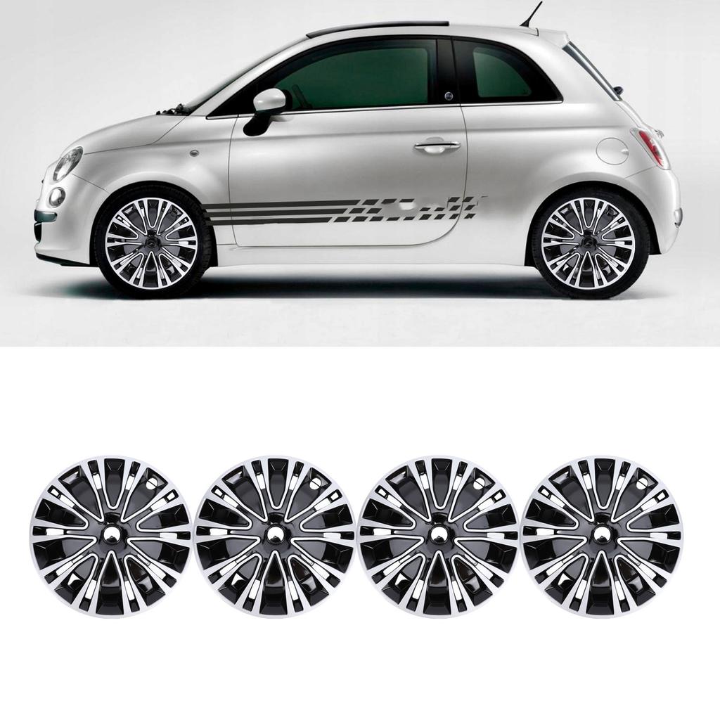 4 STÜCK Radkappe 14 Zoll Stilvolles Clip-On-Design R14 Radnabenabdeckung Ersatz für AX