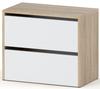 SHOE CABINET SONOMA OAK WHITE 60 CM