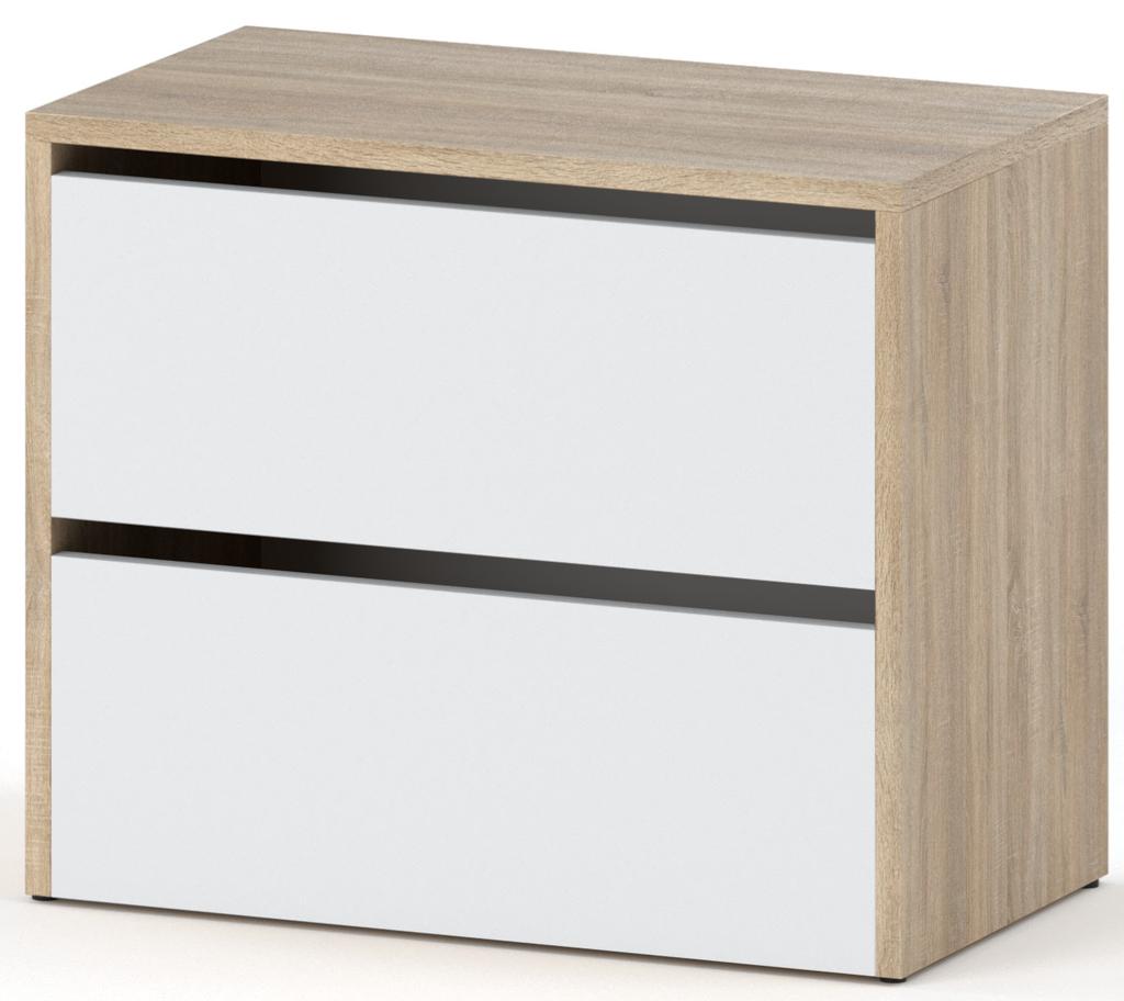 SHOE CABINET SONOMA OAK WHITE 60 CM