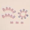 24PCS Short Square Press On Nails, Heart Pattern Design, Reusable Acrylic False Nails Kit for Women Gift