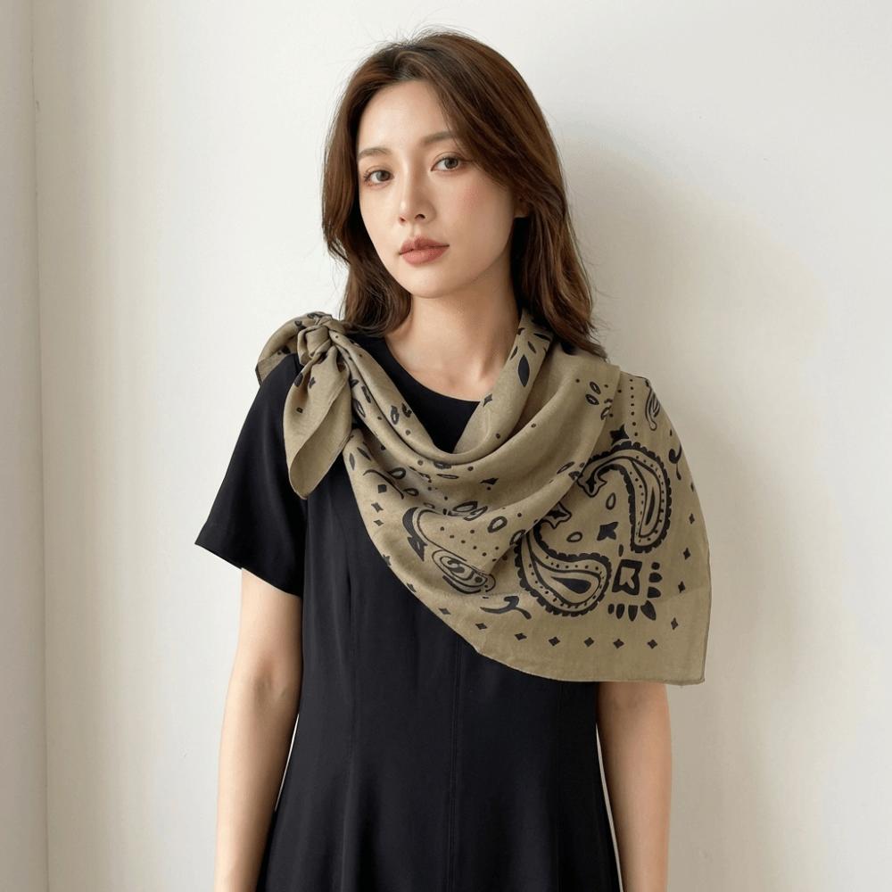 Thin Square Scarf Breathable Square Handkerchief Fashion Small Scarves Summer