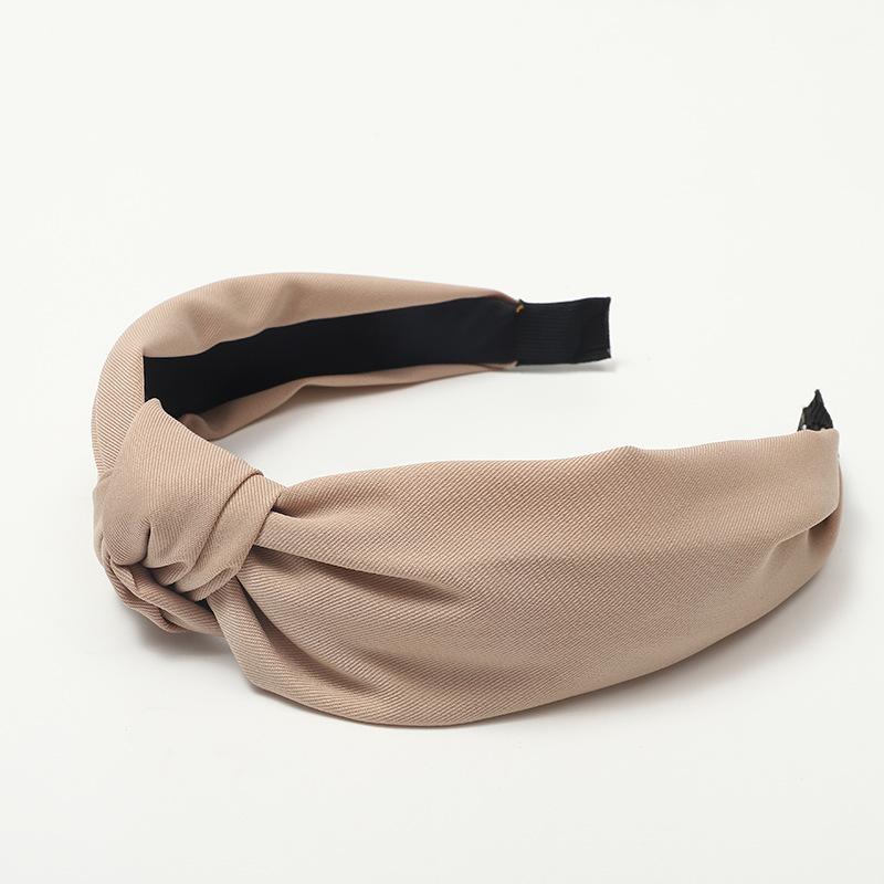 Fascia in twill tinta unita con temperamento semplice, nodo a bordo largo, fermaglio a pressione da donna, fascia traspirante