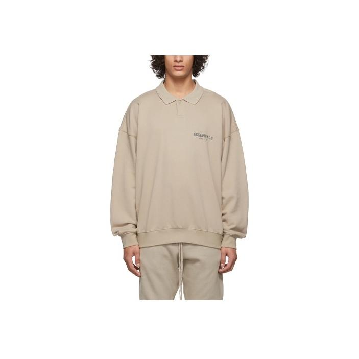 

Fear of God Essentials Французская махровая футболка-поло с длинным рукавом FW21 Топы унисекс Стринги Желто-коричневый FOG-FW21-197 L